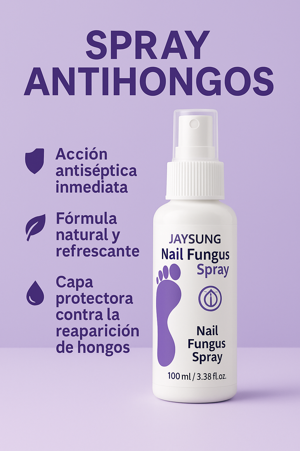 Spray Elimina Hongos de Uñas y Pies